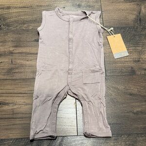 NWT Kyte BABY Sleeveless Snap Romper - Mushroom